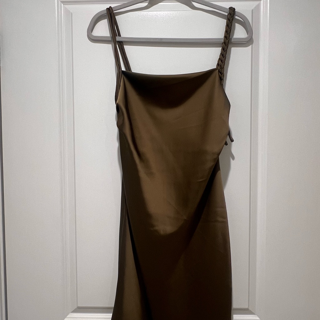 House Of Harlow 1960 Backless Olive Dress